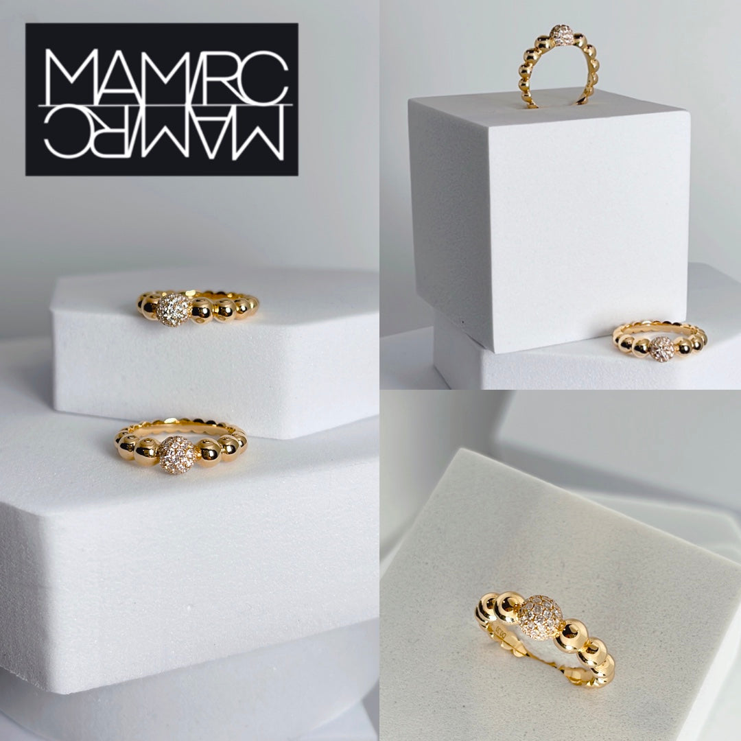 Clouds pave diamond ring