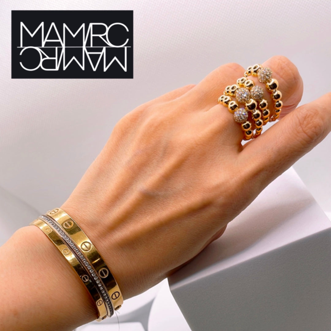 Clouds pave diamond ring